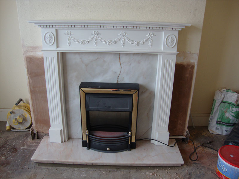 marble fireplace makeover